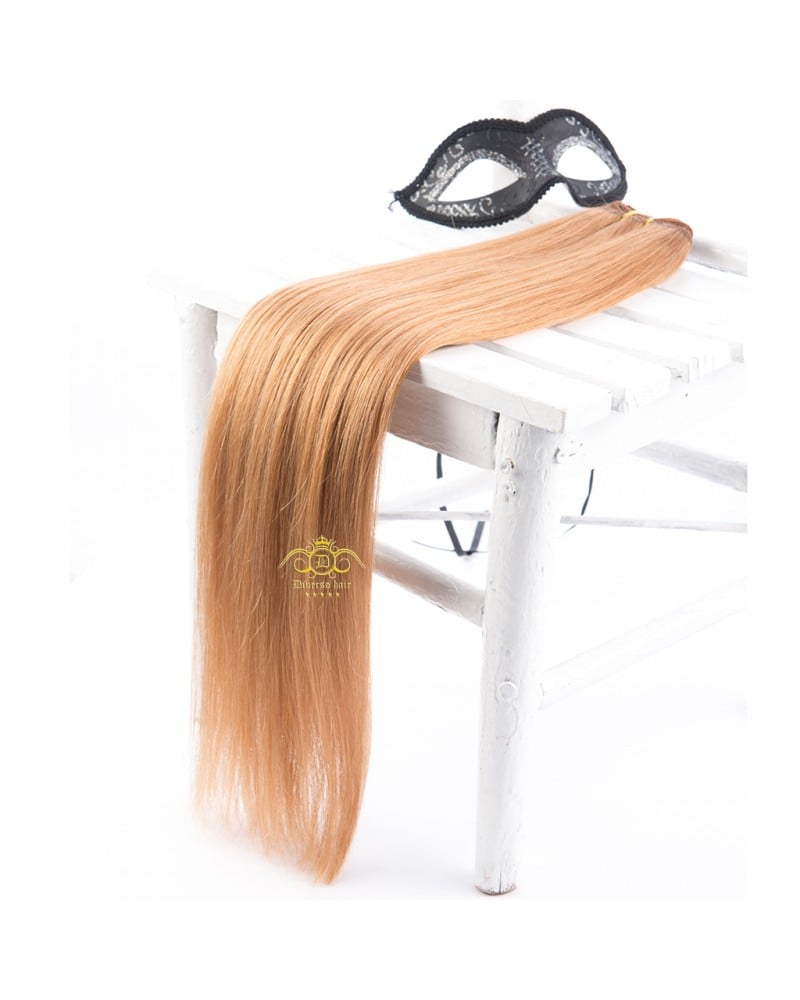 Păr pe tresă blond auriu 65 cm #14