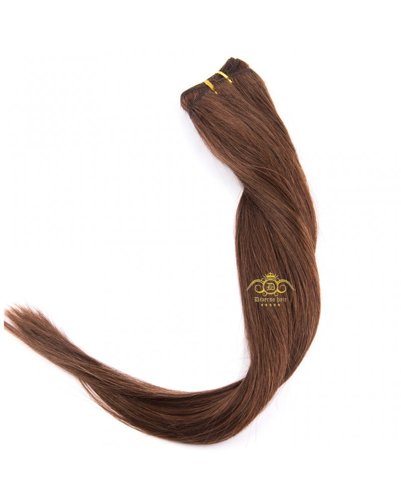 70 cm / 150 g Light Chestnut Weft Hair #08