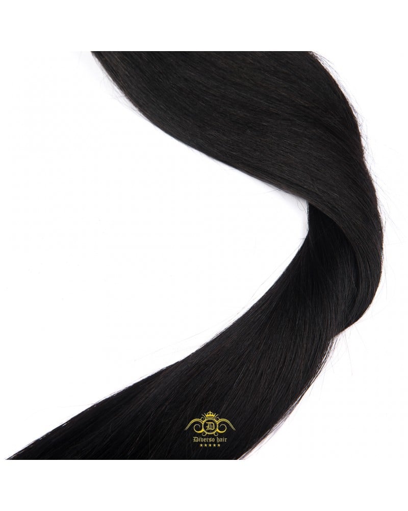 70 cm / 150 g Dark Chestnut Weft Hair #1b