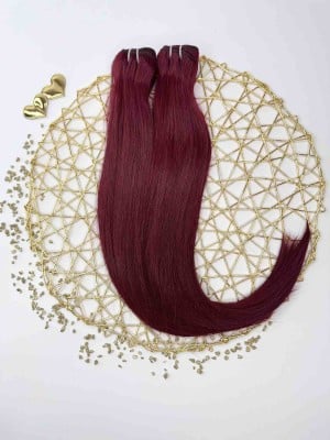 55cm High-Quality Weft Hair - Dark Mahogany #99J