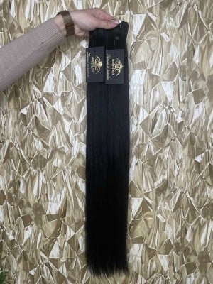 Extensii de Păr pe Bandă 75 cm Clasa Superioară Queen 8A – Negru #01