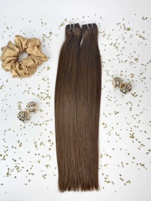 55cm High-Quality Weft Hair - Natural Chestnut #2Q