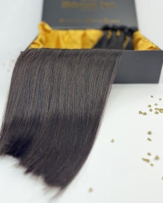 Premium UltraWeft™ 60 cm – Castaniu închis #1B